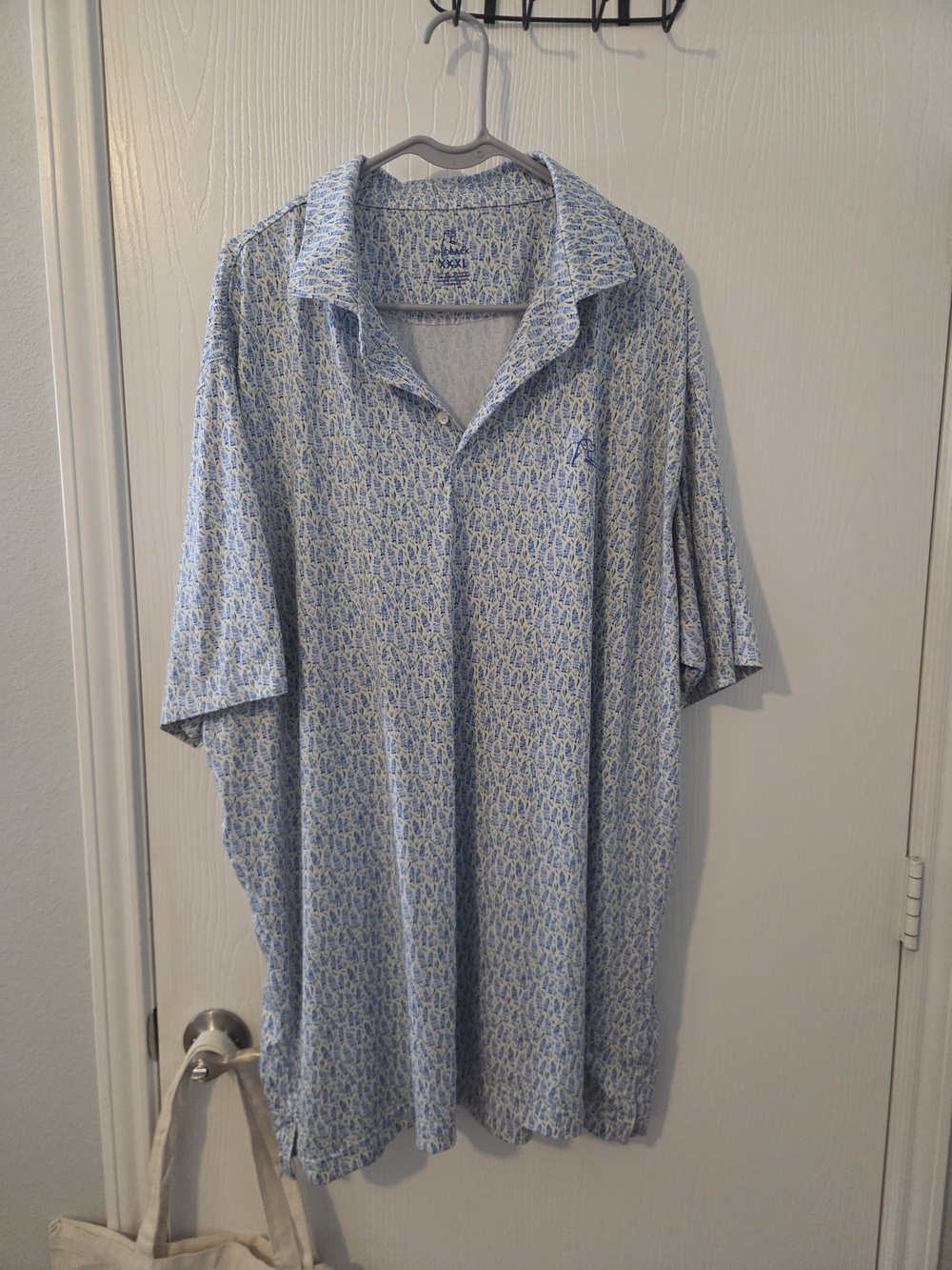 Rhoback Light Blue Printed Men's Polo